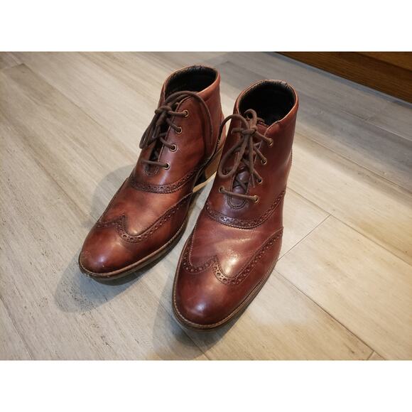 Cole Haan Liam Chukka II Wingtip Leather Ankle Boots Brown Size - 11 M C11053 - Picture 1 of 5
